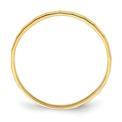 14k Bamboo Texture Band Childs Ring