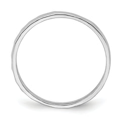 14k White Gold Bamboo Band Childs Ring