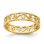 Beaded Scroll Cut-Out Ring in 14K Yellow Gold, Size 2 - Sophia Jewelers