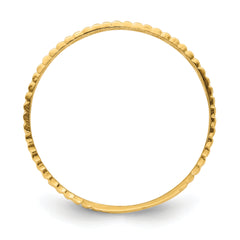 14k Leaf Engraved Thumb Ring (size 9)