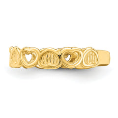 14k Adjustable Heart Toe Ring