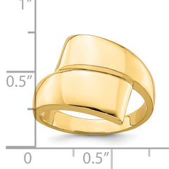 14K Polished Bypass Ring