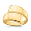 Bypass Ring in 14K Yellow Gold, Size 7 - Sophia Jewelers