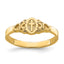 Inside Oval Scroll and Heart Ring in 14K Yellow Gold, Size 7 - Sophia Jewelers