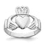 Claddagh Ring in 14K White Gold, 2.4mm, Size 7 - Sophia Jewelers