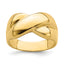 14K Polished X Dome Ring
