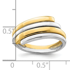 14k Two-Tone Crossover Band