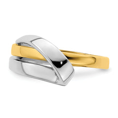 14k Two-Tone Polished w/ Folded Design Band