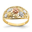 Tri- Color White Floral Domed Ring in 14K Tri-Color Gold, Size 7 - Sophia Jewelers