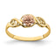 Twisted Leaf Shoulders Flower Ring in 14K Two-Tone Gold, Size 7 - Sophia Jewelers