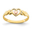 14k Two-Tone Polished Hearts Ring
