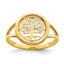 Tree of Life Circle Ring in 14K Yellow Gold, Size 7 - Sophia Jewelers