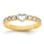 14K & White Rhodium CZ Heart Ring