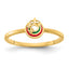 14K Enameled with Diamond-cut Stars Ring