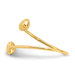 14K Polished Adjustable Heart Ring