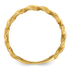 14k Polished Fancy Braided Size 7 Ring