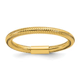 14k Polished Mesh Stretch Ring