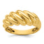Twisted Graduated Domed Ring in 14K Yellow Gold, Size 7 - Sophia Jewelers