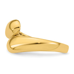 14K Polished Size 7 Bypass Ring