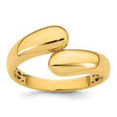 14K Polished Size 7 Bypass Ring