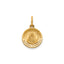 Round Sagrado Corazon Medal in 14K Yellow Gold, 11.5mm - Sophia Jewelers