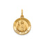 Round St. Jude Thaddeus Medal in 14K Yellow Gold - Sophia Jewelers