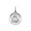 Round St. Agatha Medal in Sterling Silver, Satin - Sophia Jewelers