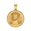 Round Face of Jesus Medal in 14K Yellow Gold, 20.25mm - Sophia Jewelers