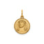Round Face of Jesus Medal in 14K Yellow Gold, 13.25mm - Sophia Jewelers