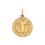 Round St. Benedict Medal in 14K Yellow Gold, 16.25mm - Sophia Jewelers