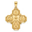 Four-Way Medal in 14K Yellow Gold, 29mm - Sophia Jewelers