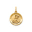 Round St. Catherine Medal in 14K Yellow Gold, 14.5mm - Sophia Jewelers