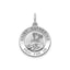Round St. Catherine Medal in Sterling Silver, Satin - Sophia Jewelers