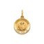 Round St. Charles Medal in 14K Yellow Gold, 13.25mm - Sophia Jewelers