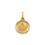 Round St. Christopher Medal in Gold-Plated Sterling Silver, 11.5mm - Sophia Jewelers