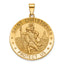 Round St. Christopher Medal in 14K Yellow Gold, 29mm - Sophia Jewelers