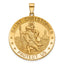 Round St. Christopher Medal in 14K Yellow Gold, 32.5mm - Sophia Jewelers