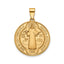 Round St. Benito Medal in 14K Yellow Gold, 20.25mm - Sophia Jewelers