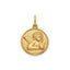 Round Cherub Angel Medal in Gold-Plated Sterling Silver, 14.5mm - Sophia Jewelers