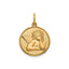 Round Cherub Angel Medal in 14K Yellow Gold, 16.25mm - Sophia Jewelers