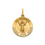Round Divino Nino Medal in Gold-Plated Sterling Silver - Sophia Jewelers