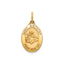 Oval St. Anthony Medal in 14K Yellow Gold, 16.5x12mm - Sophia Jewelers