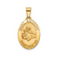 Oval St. Anthony Medal in 14K Yellow Gold, 20x14mm - Sophia Jewelers