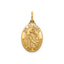 Oval St. Christopher-Spanish Medal in 14K Yellow Gold, 16.5x12mm - Sophia Jewelers