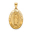 Our Lady of Guadalupe Medal in 14K Yellow Gold, 23x16mm - Sophia Jewelers
