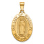 Our Lady of Guadalupe Medal in 14K Yellow Gold, 25x18mm - Sophia Jewelers