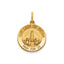 Our Lady of Fatima Medal in 14K Yellow Gold, 16.25mm - Sophia Jewelers