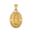 Our Lady of Guadalupe-Spanish Medal in 14K Yellow Gold, 20x14mm - Sophia Jewelers