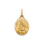 Oval Holy Scapular Medal in 14K Yellow Gold, 15x11.5mm - Sophia Jewelers
