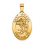 Oval St. Michael Medal in 14K Yellow Gold, 23x16mm - Sophia Jewelers